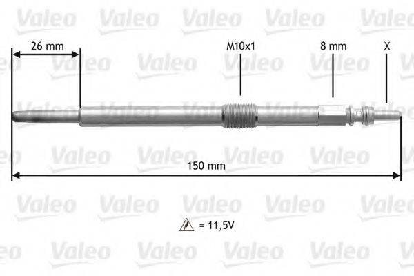 VALEO 345191 Свічка розжарювання