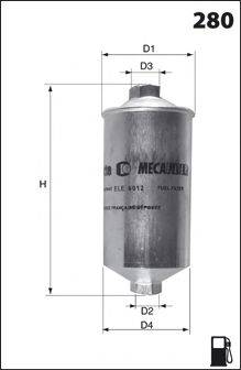 MECAFILTER ELE3577 Паливний фільтр