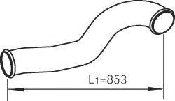 DINEX 81717 Труба вихлопного газу