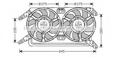 AVA QUALITY COOLING AL7507 Вентилятор, охолодження двигуна