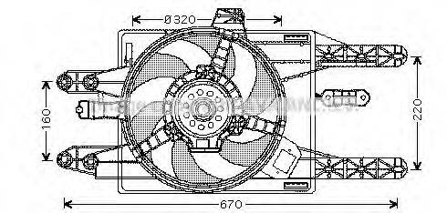 AVA QUALITY COOLING FT7549 Вентилятор, охолодження двигуна