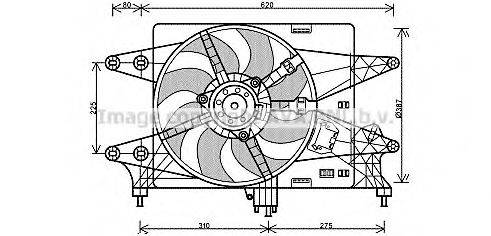 AVA QUALITY COOLING FT7574 Вентилятор, охолодження двигуна