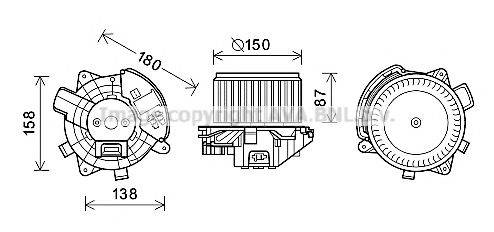 CHRYSLER 77365027 Електродвигун, вентиляція салону