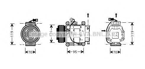 AVA QUALITY COOLING FTK042 Компресор, кондиціонер