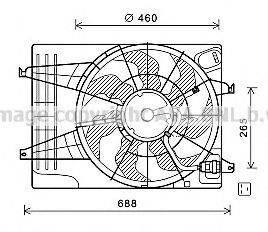 AVA QUALITY COOLING HY7540 Вентилятор, охолодження двигуна