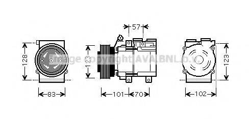 AVA QUALITY COOLING HYAK219 Компресор, кондиціонер