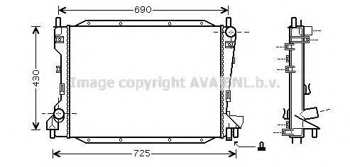 AVA QUALITY COOLING JR2035 Радіатор, охолодження двигуна