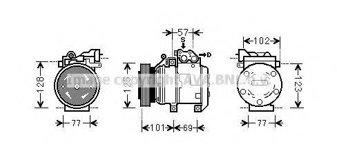 HYUNDAI 977012E301 Компресор, кондиціонер