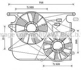 AVA QUALITY COOLING OL7571 Вентилятор, охолодження двигуна