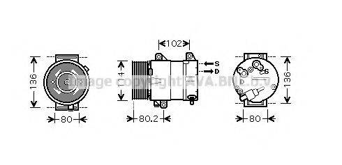 AVA QUALITY COOLING RTK381 Компресор, кондиціонер