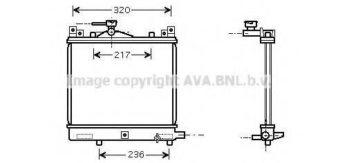 AVA QUALITY COOLING SZA2057 Радіатор, охолодження двигуна