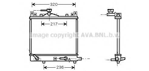 AVA QUALITY COOLING SZA2058 Радіатор, охолодження двигуна