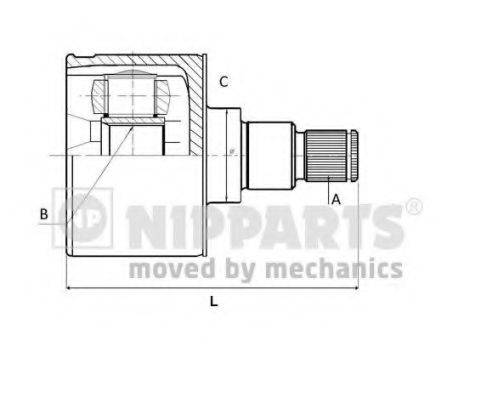 HYUNDAI 49535-1R001 Шарнірний комплект, приводний вал