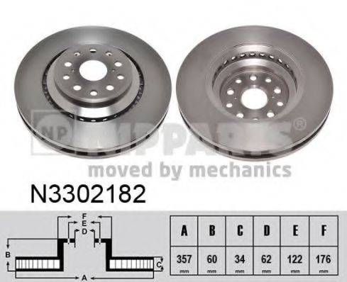 NIPPARTS N3302182 гальмівний диск