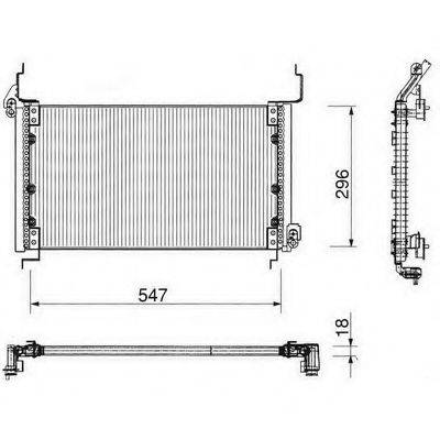 FIAT 46547673 Конденсатор, кондиціонер