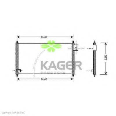 KAGER 945168 Конденсатор, кондиціонер