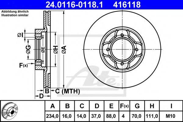 DAIHATSU 43512-87222-000 гальмівний диск