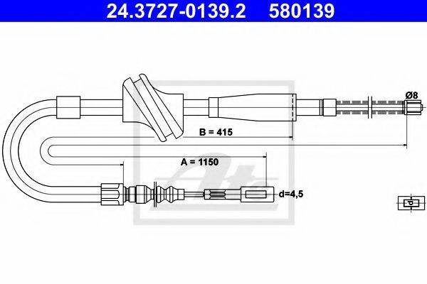 QUINTON HAZELL BC2449 Трос, стоянкова гальмівна система