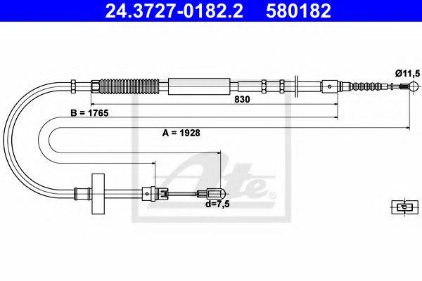 VAG 8E0 609 721 AF Трос, стоянкова гальмівна система