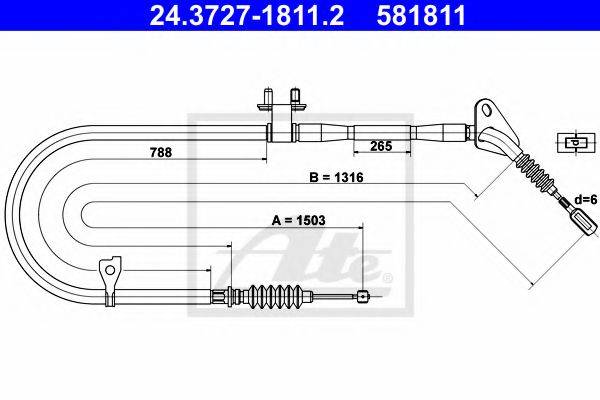 QUINTON HAZELL BC2344 Трос, стоянкова гальмівна система