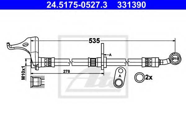 ATE 24517505273 Гальмівний шланг