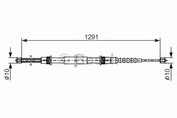 BENDIX 432162B Трос, стоянкова гальмівна система