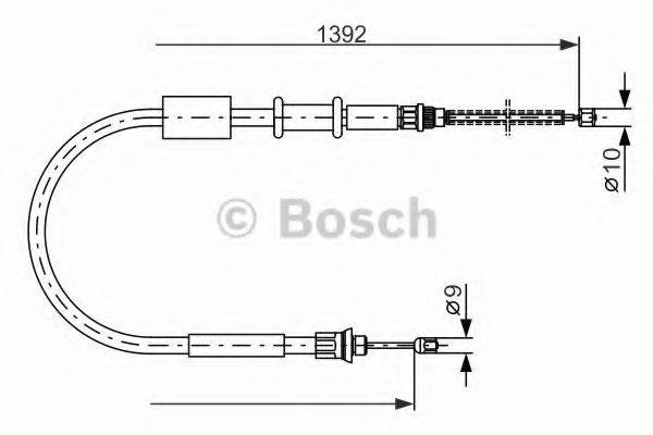 BOSCH 1987477656 Трос, стоянкова гальмівна система