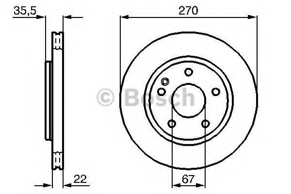 BOSCH 0986479071 гальмівний диск