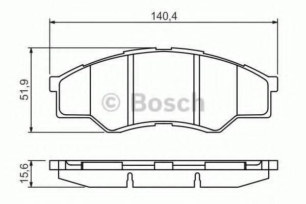 BOSCH 0986494425 Комплект гальмівних колодок, дискове гальмо