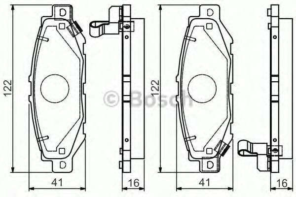 TOYOTA 04466-30140 Комплект гальмівних колодок, дискове гальмо