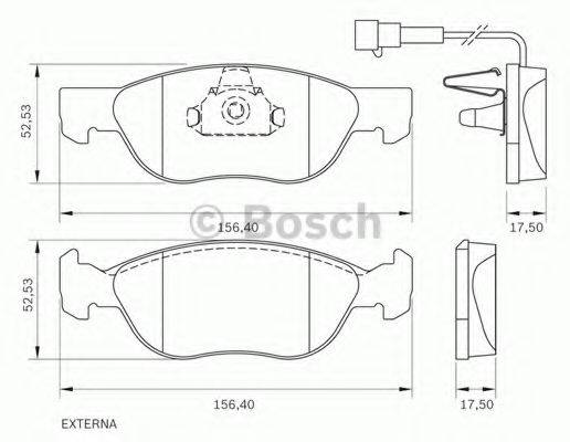 FIAT 77362156 Комплект гальмівних колодок, дискове гальмо