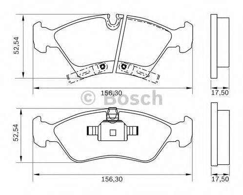 BOSCH 0986BB0795 Комплект гальмівних колодок, дискове гальмо