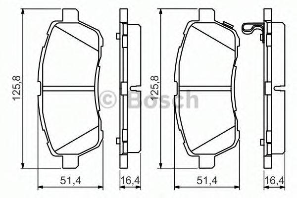 DAIHATSU 04465B1280 Комплект гальмівних колодок, дискове гальмо