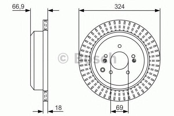 BOSCH 0986479V10 гальмівний диск