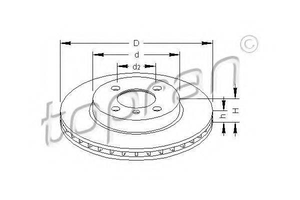 TOPRAN 500559 гальмівний диск