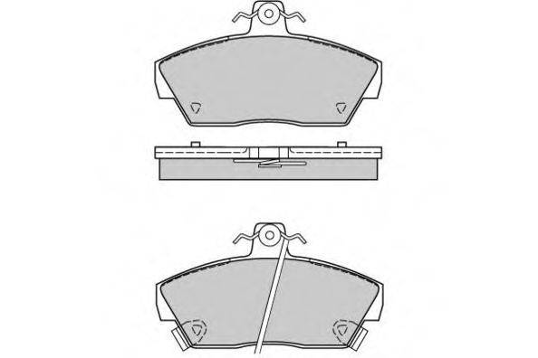 E.T.F. 21521 Комплект гальмівних колодок, дискове гальмо