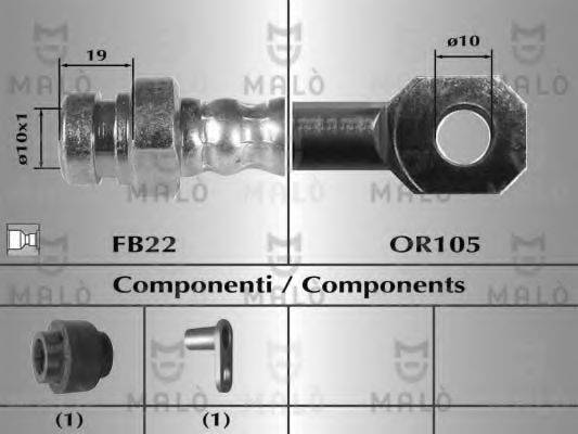MALO 80564 Гальмівний шланг