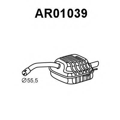 VENEPORTE AR01039 Глушник вихлопних газів кінцевий