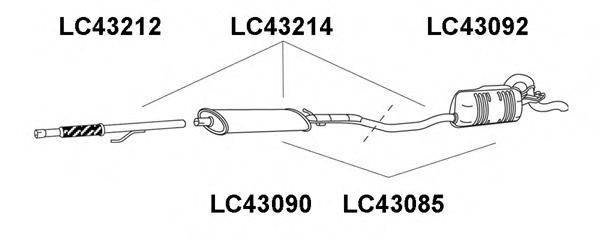 VENEPORTE LC43212 Труба вихлопного газу