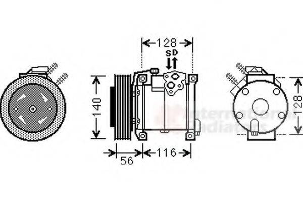 VAN WEZEL 0700K108 Компресор, кондиціонер