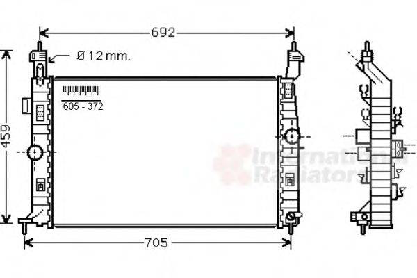 VAN WEZEL 37002583 Радіатор, охолодження двигуна