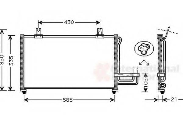 VAN WEZEL 83005032 Конденсатор, кондиціонер