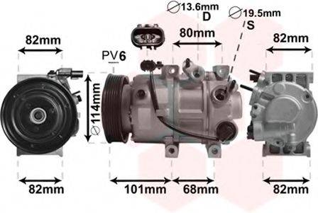 VAN WEZEL 8200K377 Компресор, кондиціонер