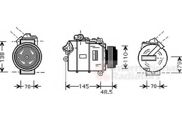 VAN WEZEL 0600K332 Компресор, кондиціонер