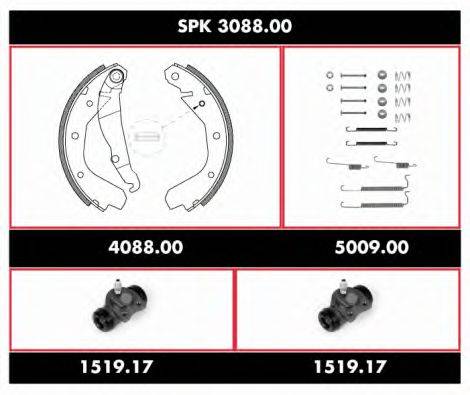 WOKING SPK308800 Комплект гальм, барабанний гальмівний механізм