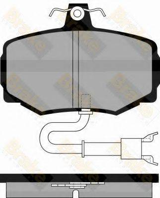 BRAKE ENGINEERING PA526 Комплект гальмівних колодок, дискове гальмо