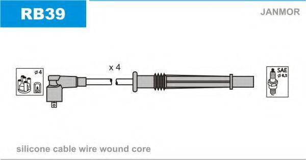 JANMOR RB39 Комплект дротів запалювання