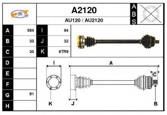 SNRA A2120 Приводний вал