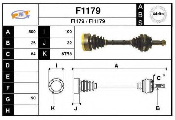 SNRA F1179 Приводний вал