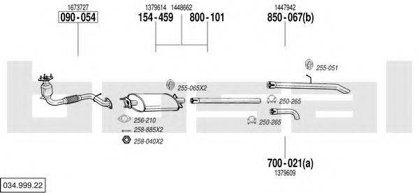 BOSAL 03499922 Система випуску ОГ